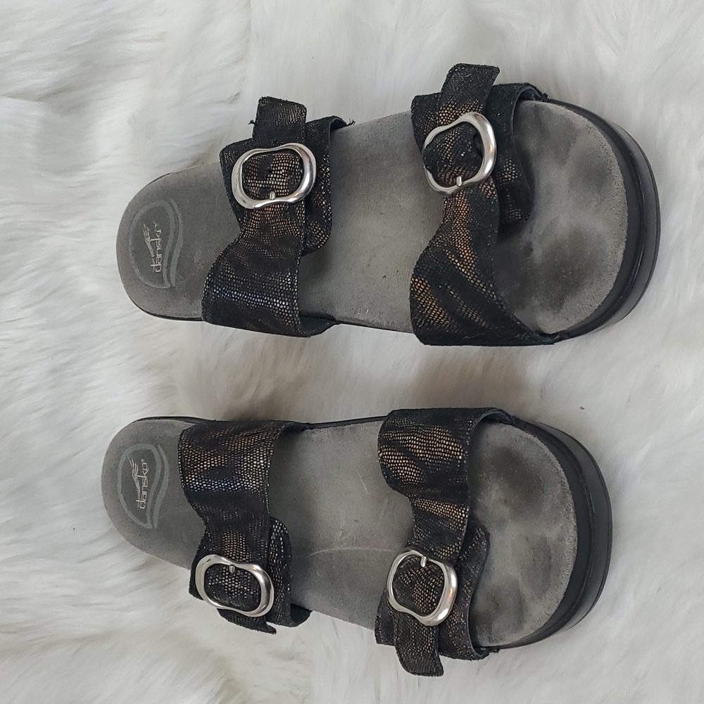 Dansko Leather Sandals Two strips sandals clogs women size 42